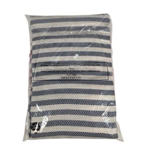 New J. Jill Tasseled Cotton Oversize Striped Blanket Shawl Throw Fringe 70 X 48" - Picture 7 of 9